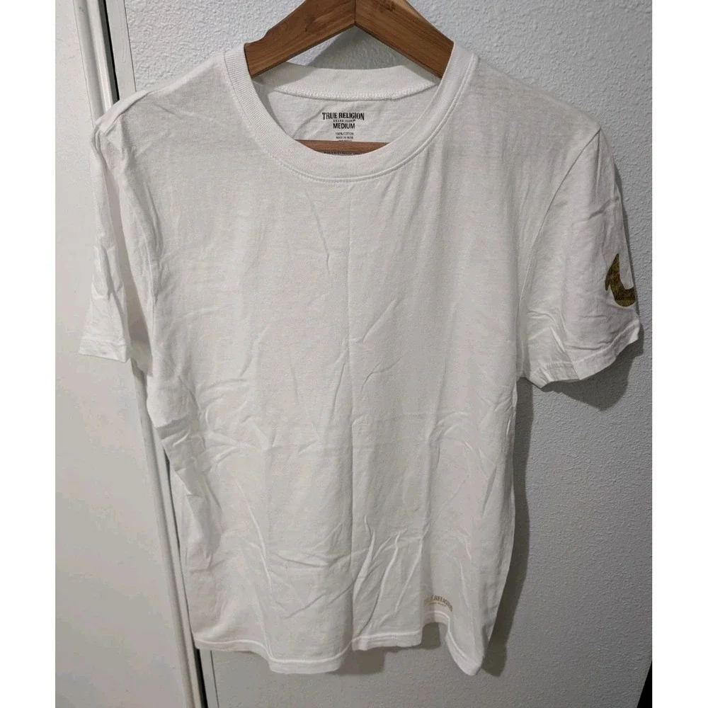 True Religion T Shirt Adult Medium M White Short Sleeve Crew Neck Mens